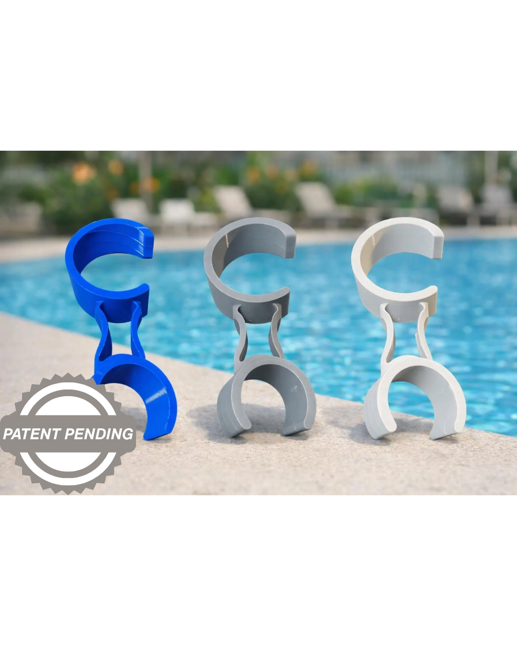 Swimming pool pole holder clamp