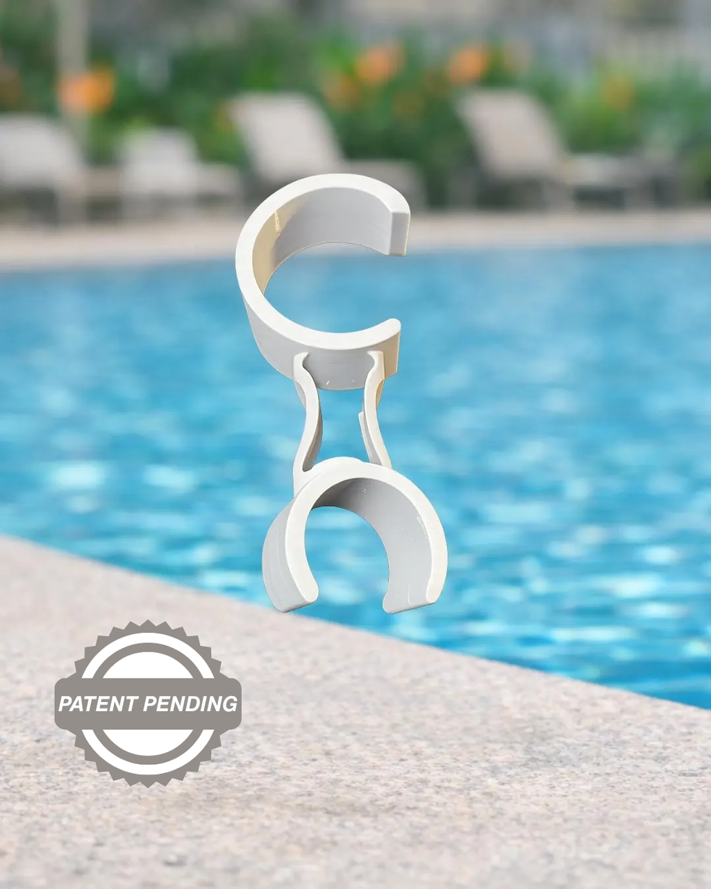 Swimming pool pole holder clamp
