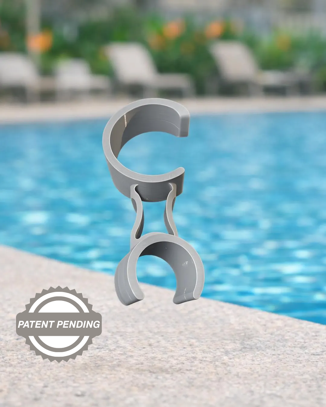 Swimming pool pole holder clamp